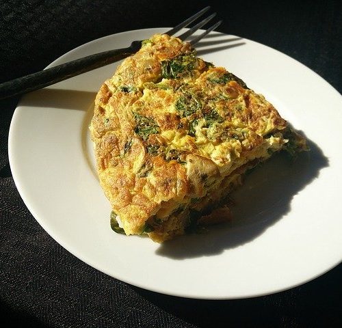 Omelette with spinach